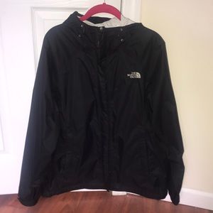 NORTH FACE BLACK RAIN JACKET SIZE L LIKE NEW!!